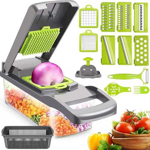 اشترِ الآن قطاعة الخضروات والفاكهة القوية شفرات ستانلس ستيل  الاكثر مبيعا