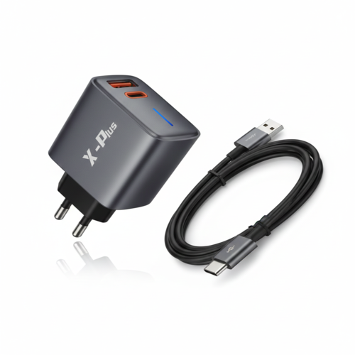 احصل علي شاحن X-Plus بمخرجين USB وType-C بقدرة 35 وات الاكثر طلبا